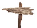 Very old wooden arrows road sign Royalty Free Stock Photo