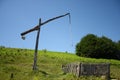 Old Water Well with wood lever system and no bucket attached Royalty Free Stock Photo