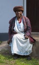 Very old Xhosa women selling beads on the Transkei coast of south African Royalty Free Stock Photo