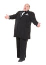 Very overweight cheerful businessman Royalty Free Stock Photo