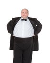 Very overweight cheerful businessman Royalty Free Stock Photo