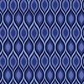 Abstract ogee oval seamless pattern in very peri, blue, and purple.