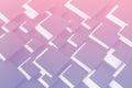 Very peri and pink geometric pattern with squares with saturated gradient shadows as random pattern, top view. Simple contemporary Royalty Free Stock Photo