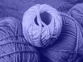 Very peri purple cotton and wool knitting yarn