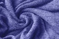 Very peri, violet knitted fabric texture Royalty Free Stock Photo