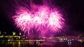 Very pink fireworks | Quebec City Royalty Free Stock Photo