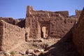 Very popular filmmakers reconstructing the kasbah Ait - Benhaddou, Morocco Royalty Free Stock Photo
