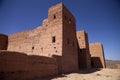 Very popular filmmakers reconstructing the kasbah Ait - Benhaddou, Morocco Royalty Free Stock Photo