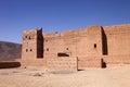 Very popular filmmakers reconstructing the kasbah Ait - Benhaddou, Morocco Royalty Free Stock Photo