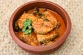 Kerala fish curry with white rice in south Indian and Sri Lanka Royalty Free Stock Photo