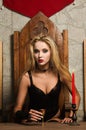 The very pretty woman vamp Royalty Free Stock Photo