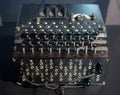 Very rare german enigma coding machine with bulgarian cyrillic keyboard