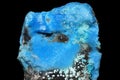 Very rare mineral, Electric blue Cyanotrichite crystals