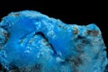 Very rare mineral, Electric blue Cyanotrichite crystals