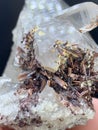 very Rare Sagenite Rutile with Quartz crystal Mineral specimen from Skardu pakistan