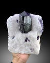 Very rare scapolite crystal on matric mineral specimen from badakhshan afghanistan