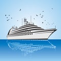 A very realistic view of Cruise Ship, Royalty Free Stock Photo