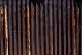 rusty corrugated metal surface Royalty Free Stock Photo
