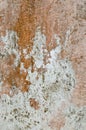 Very rusty and damage old white wall Royalty Free Stock Photo