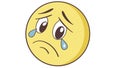 Very Sad Emoji Face, Profound Grief Icon, Emotional Expression vector design Generative AI Royalty Free Stock Photo
