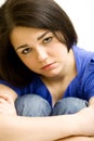 Very sad young girl Royalty Free Stock Photo