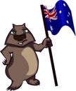 A very serious patriot wombat