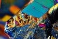 Very sharp Titanium rainbow aura quartz crystal