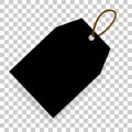 Very Simple doff rectangle Blank Tag with soft shadow at transparent effect background Royalty Free Stock Photo