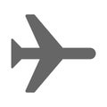 Very simple icon for plane white background