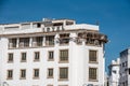 A very simple scaffolding at an old abandoned Hotel building in the center of Rabat Royalty Free Stock Photo