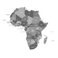 Very simplified vector infographical political map of Africa