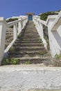 Very steep and long outdoors stairs Royalty Free Stock Photo