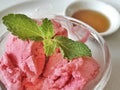 Very Strawberry Sherbet Icecream Royalty Free Stock Photo