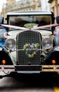 Very stylish wedding vehicle waiting to pick up the bride and groom Royalty Free Stock Photo