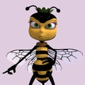 Very sweet render of a honey bee in yellow and bla