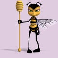 Very sweet render of a honey bee in yellow and bla