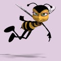 Very sweet render of a honey bee in yellow and bla