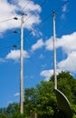 Very tall electric poles Royalty Free Stock Photo