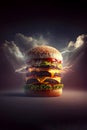 Spectacular Hamburger in dramatic environment