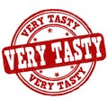 Very tasty grunge rubber stamp Royalty Free Stock Photo