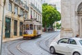 Very touristic place in downtown Lisbon, Portugal, Europe Royalty Free Stock Photo