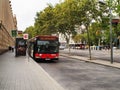 Barcelona plaÃÂ§a de Espanya public transport bus