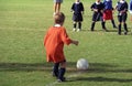 Very young soccer player