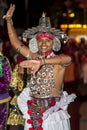 A Ves Dancer Up Country dancers performs during the Esala Perahera in Kandy, Sri Lanka. Royalty Free Stock Photo