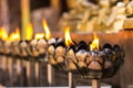 Vesak Bucha candle in Thai temple in Chiangmai thailand