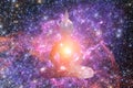 Vesak, buddha on a space background, buddhist holiday, Element of the image provided by NASA