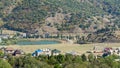 Veseloe village near Sudak. View of village Veseloe on the Black Sea coast on sunny autumn day Royalty Free Stock Photo