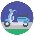 Vespa Color Isolated Vector Icon that can be easily modified or edit