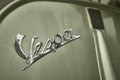 Vespa detail, the most famous italian vintage scooter