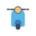 Vespa vector flat color icon